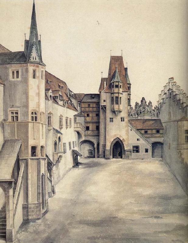 Albrecht Durer The Courtyard of the Former Castle in innsbruck Germany oil painting art